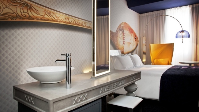 andaz amsterdam prinsengracht hotell inredning sovrum