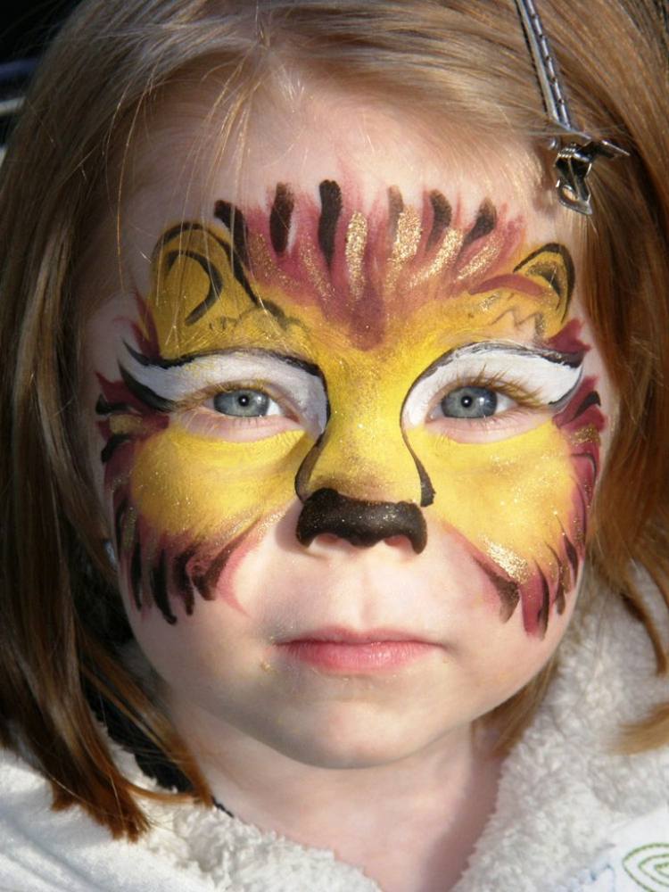 ögonmask ansiktsmålning lejonbarn