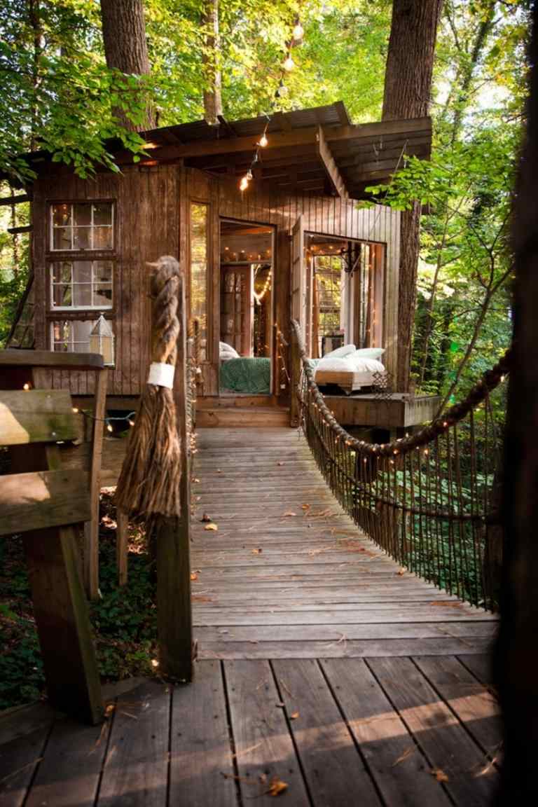 treehouse-living-rep-bridge-fairy lights-bedroom-forest-nature-plants-trees