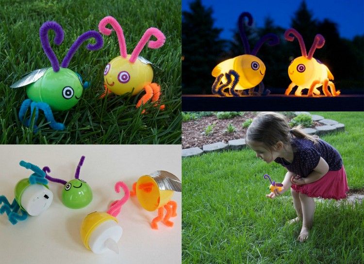 eldflugor-tinker-barn-plast-ägg-led-ljus