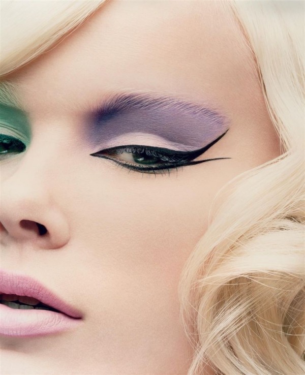 Makeup Trends 2013 lila ögonskugga eyeliner två rader
