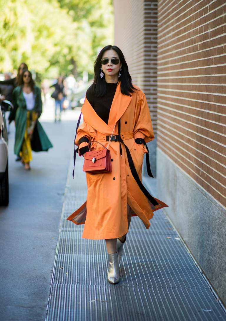 Trenchcoat outfits för höst Svart tröja hur man bär