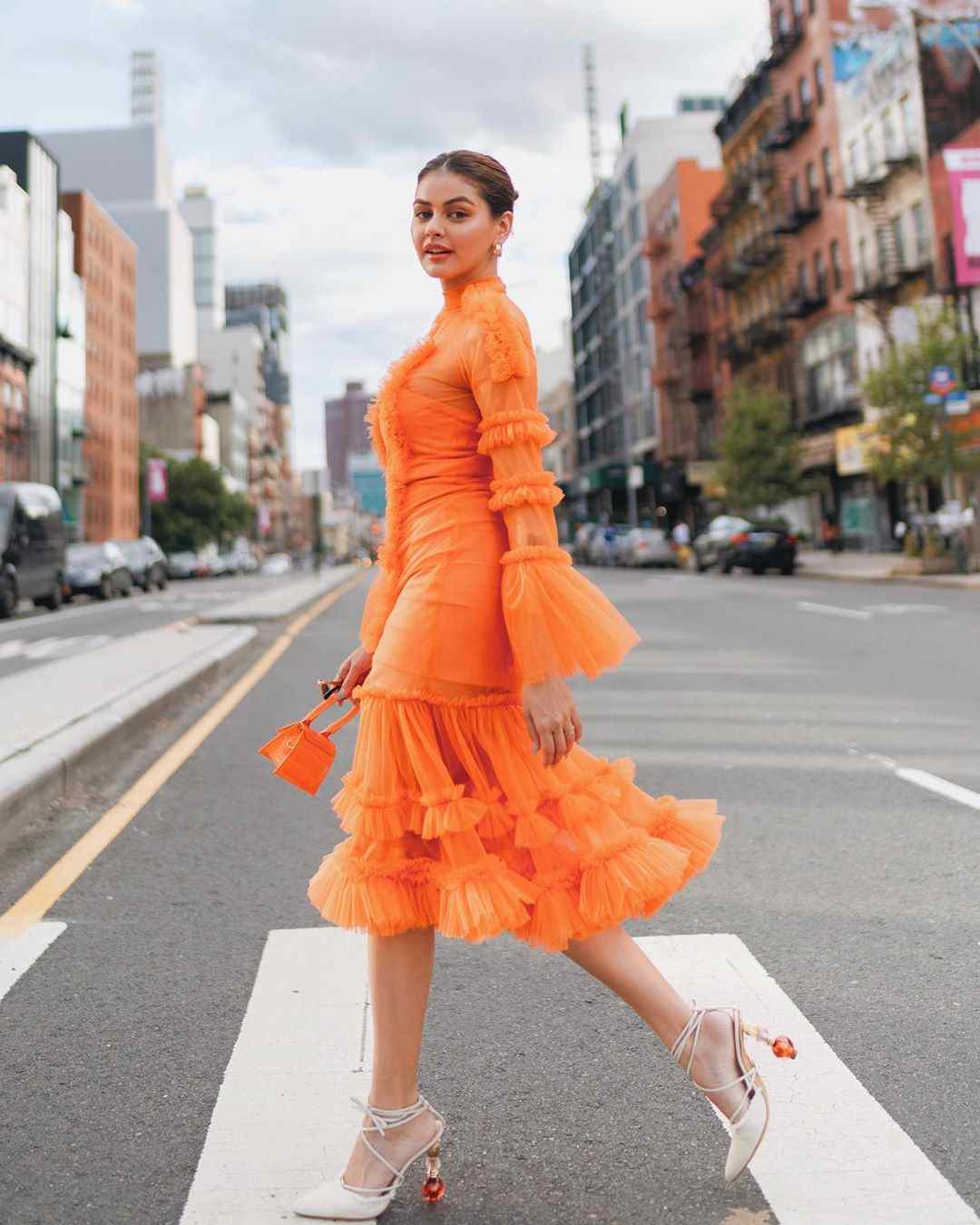 Mandarin Orange Kombinera Klänningar Falloutfits