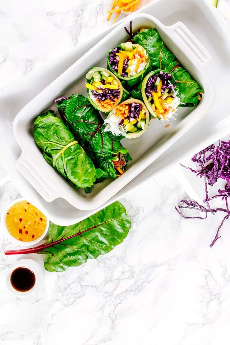 fylld chard vegan morotskål dressing