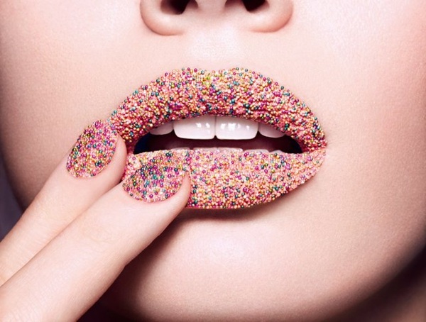 Make-up idéer läppstift socker volanger färsk färg