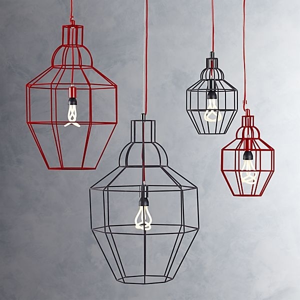 Moderna hängande lampor-svart-röd-paola-navone-låda-och-fat-butik