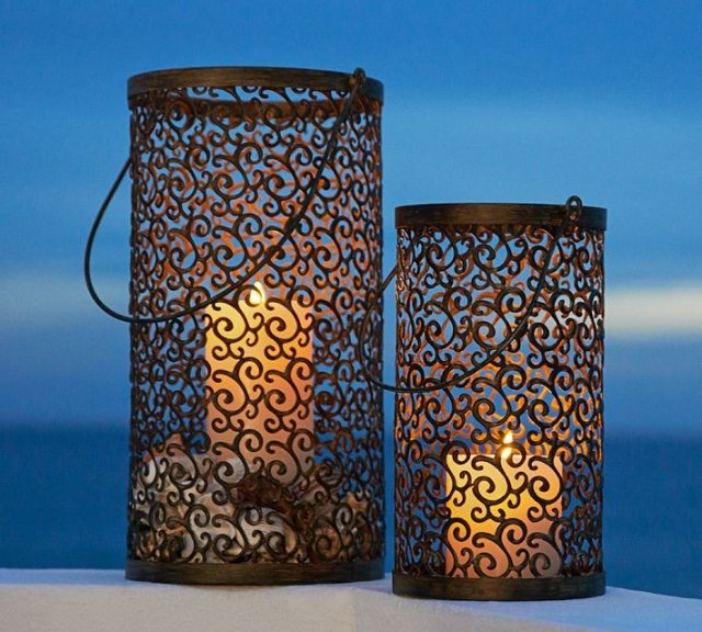 lyktljus utsmyckade design pelarljus-utomhusdekorationer