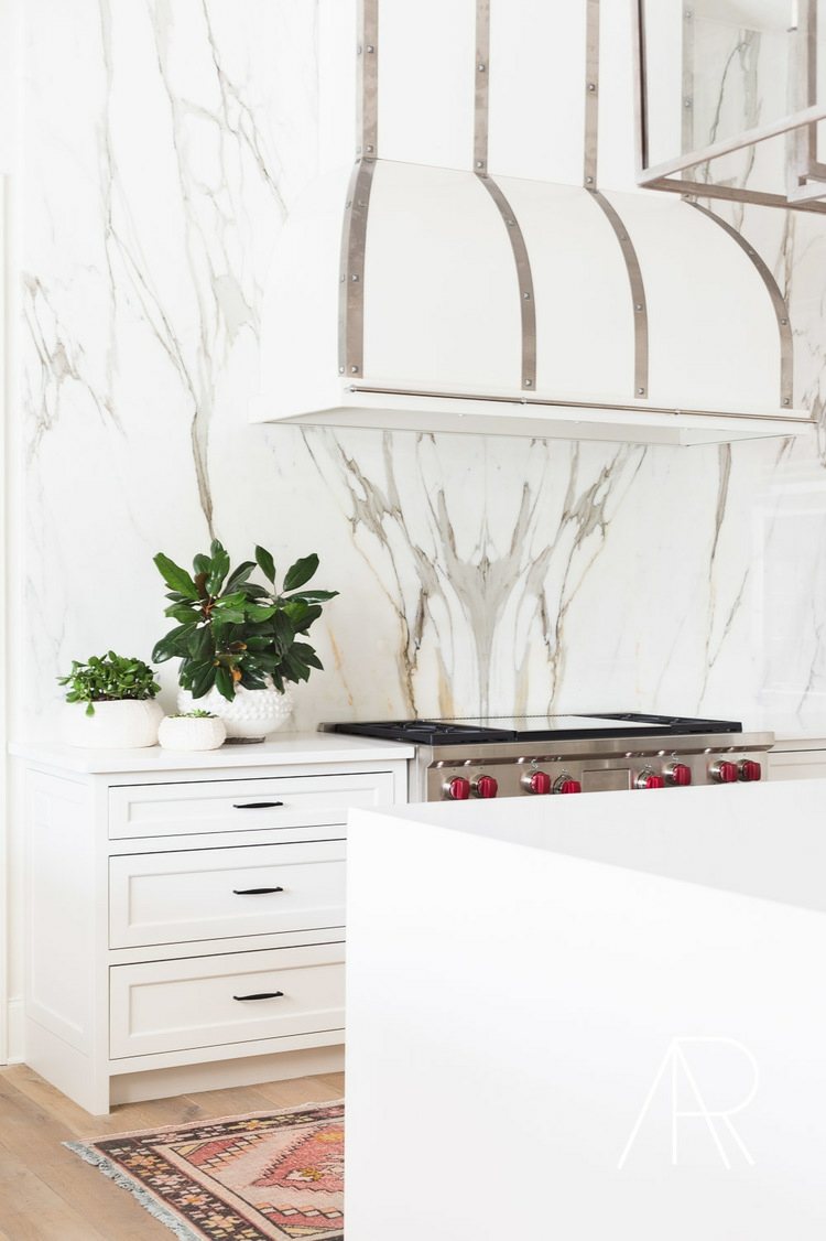 vit marmor kök splashback kök design inredning
