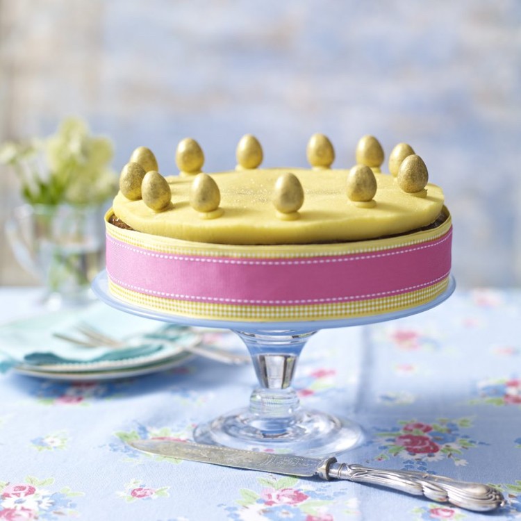 Marsipankaka Påsk påskägg Guld ätbart Glitter Spread