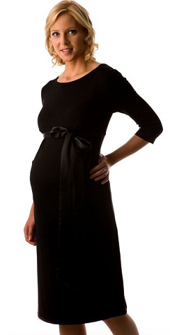 Μαύρο φόρεμα εγκυμοσύνης