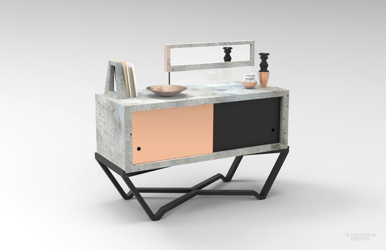 möbler-betong-koppar-återvunnet-läder-spegel-byrå-bokhylla-jimmy-delatour-design-lab
