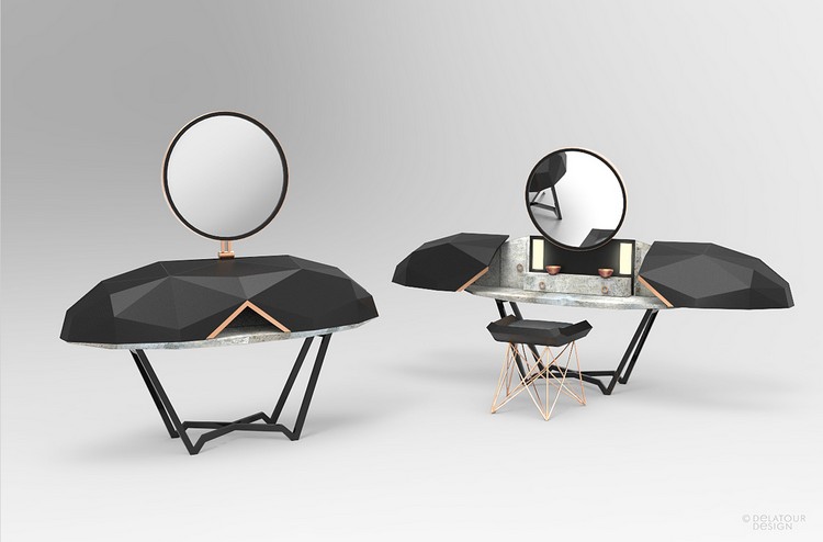 möbler-betong-toalettbord-gångjärn-segment-spegel-ljus-återvunnet-läder-koppar-jimmy-delatour-design-lab