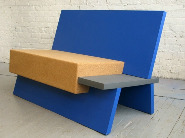 Kork tallrik blå färg moderna möbler