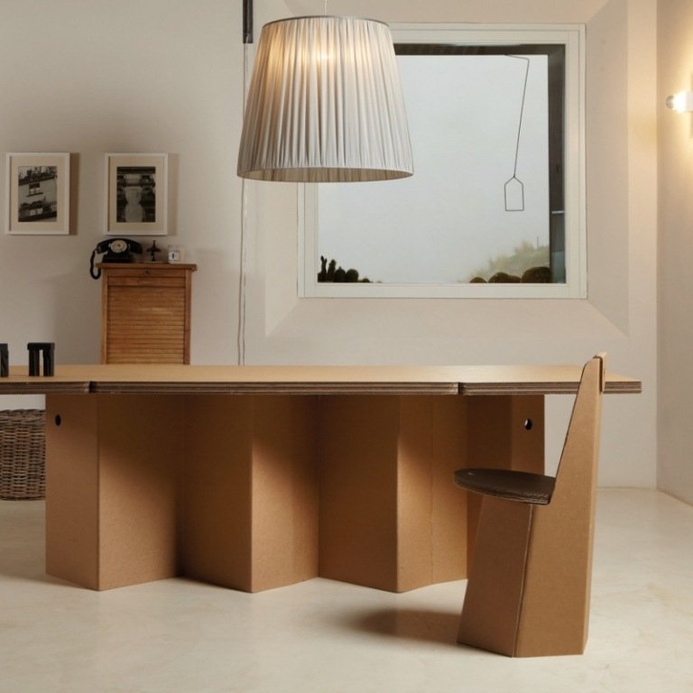 Kartongmöbler-matbord-bord-stol-idéer