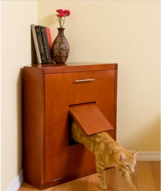 trä garderob katt idéer för inredning för husdjur