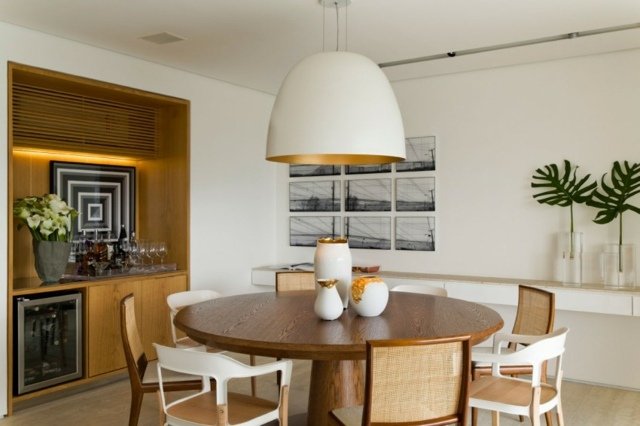 vita färg runda bordsstolar moderna möbler