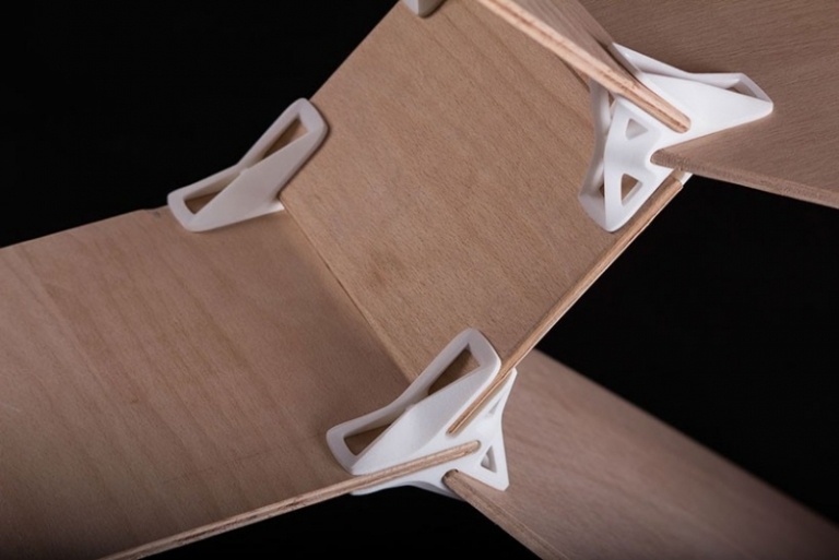 Bygg dina egna möbler 3d-skrivare-plywood-gångjärn-tillbehör-enkelt-fäst-insats
