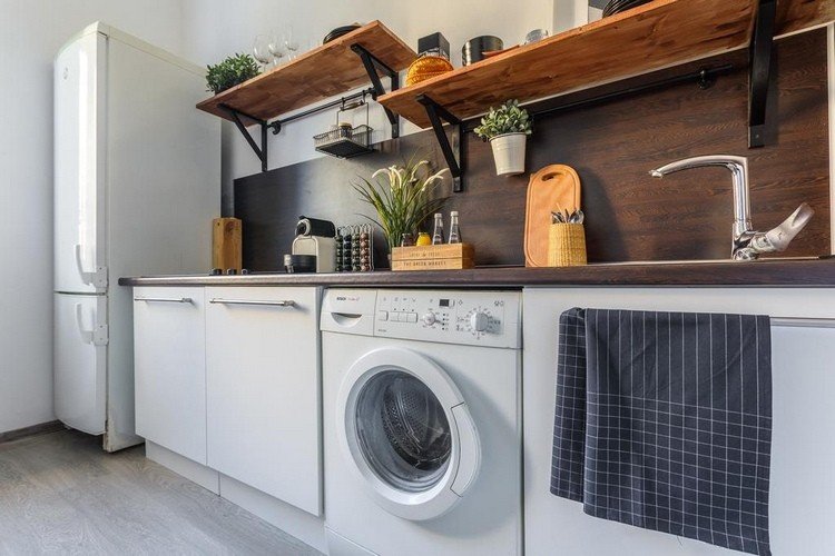 Installera en vanlig tvättmaskin i köket