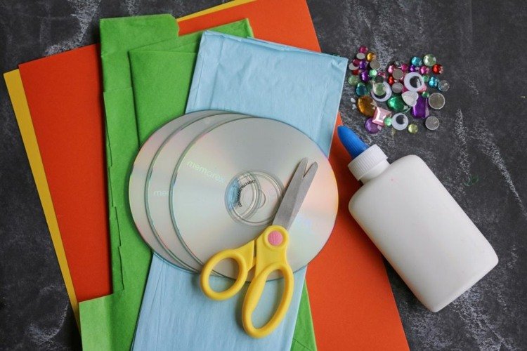 havsdjur tinker material cd -papper glitter