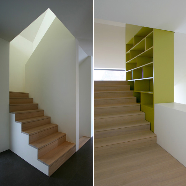minimalistisk inredning - elegant trätrappa
