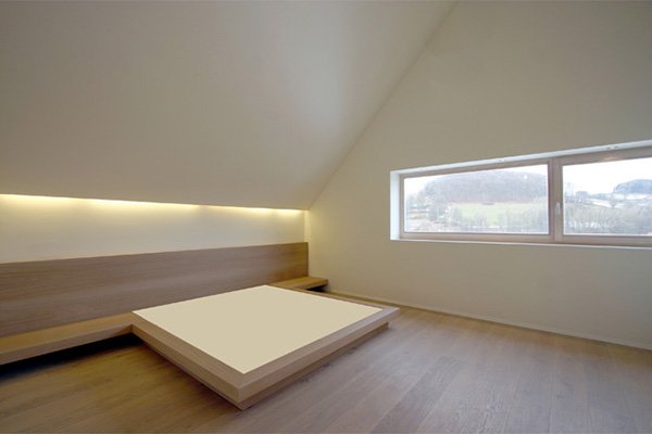 minimalistisk inredning - ljust sovrum