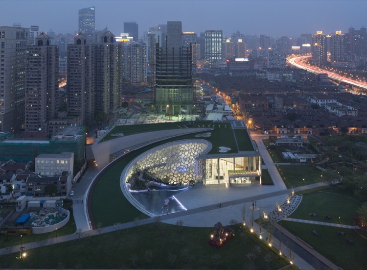 Mästerverk av modern arkitektur - museum - stad - Shanghai -byggnaden