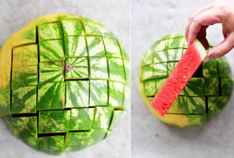 Skivande melon för barn och vuxna - pinnar som fingermat