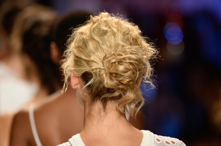 Messy Bun Hairstyles Boho Style Curls Hair