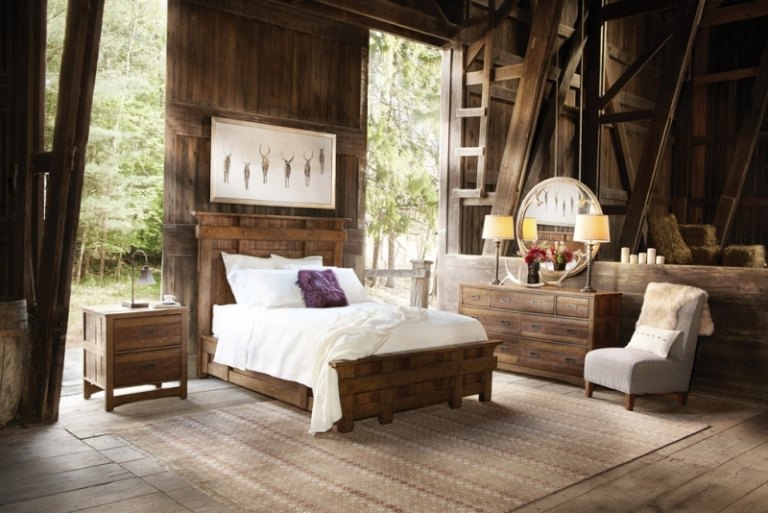 Mexikansk-möbler-sovrum-byrå-säng-massivt trä