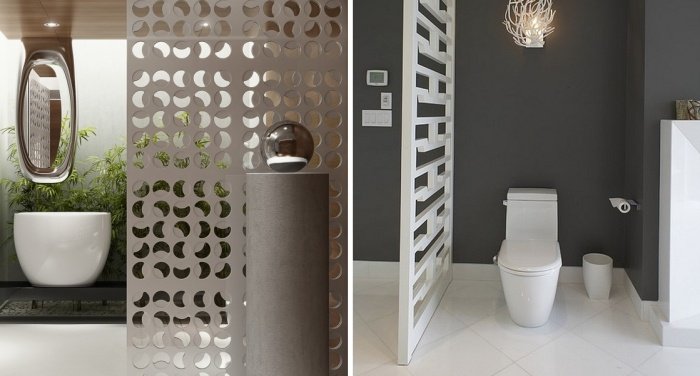 Sekretess-i-badrum-med-toalett-vita-skiljeväggar-design