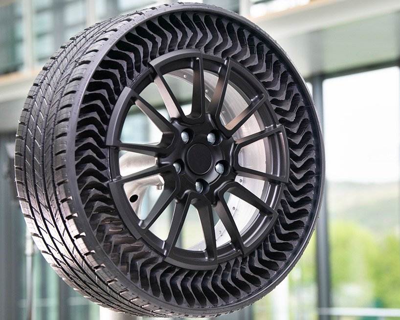 Uptis från Michelin består av hållbara råvaror och tillverkas med 3D -utskrift