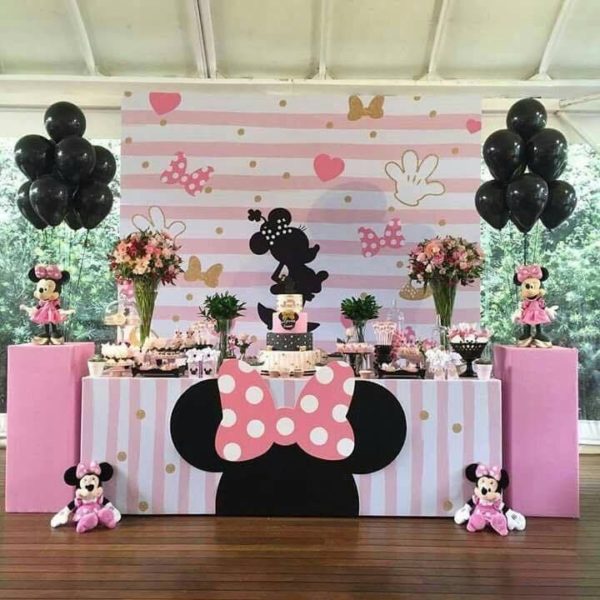 Ροζ Minnie Mouse πάρτι γενεθλίων για κοριτσάκια