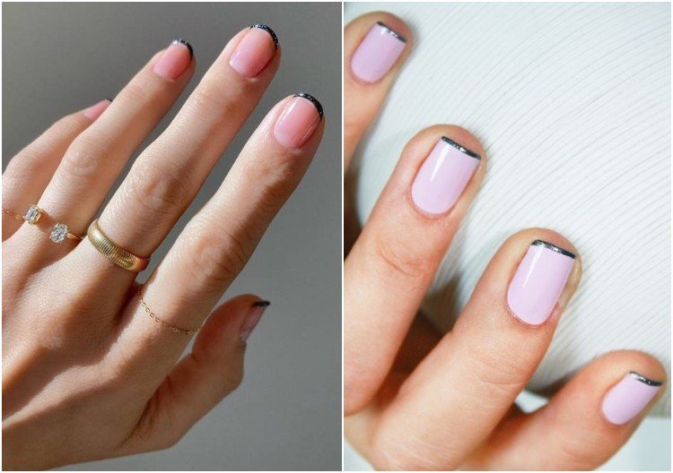 Micro French Nails spiktrender 2021 målar korta naglar