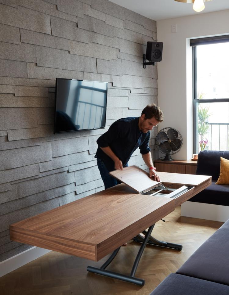 micro apartment life redigerade 2 möbler utbyggbart sidobordsoffa