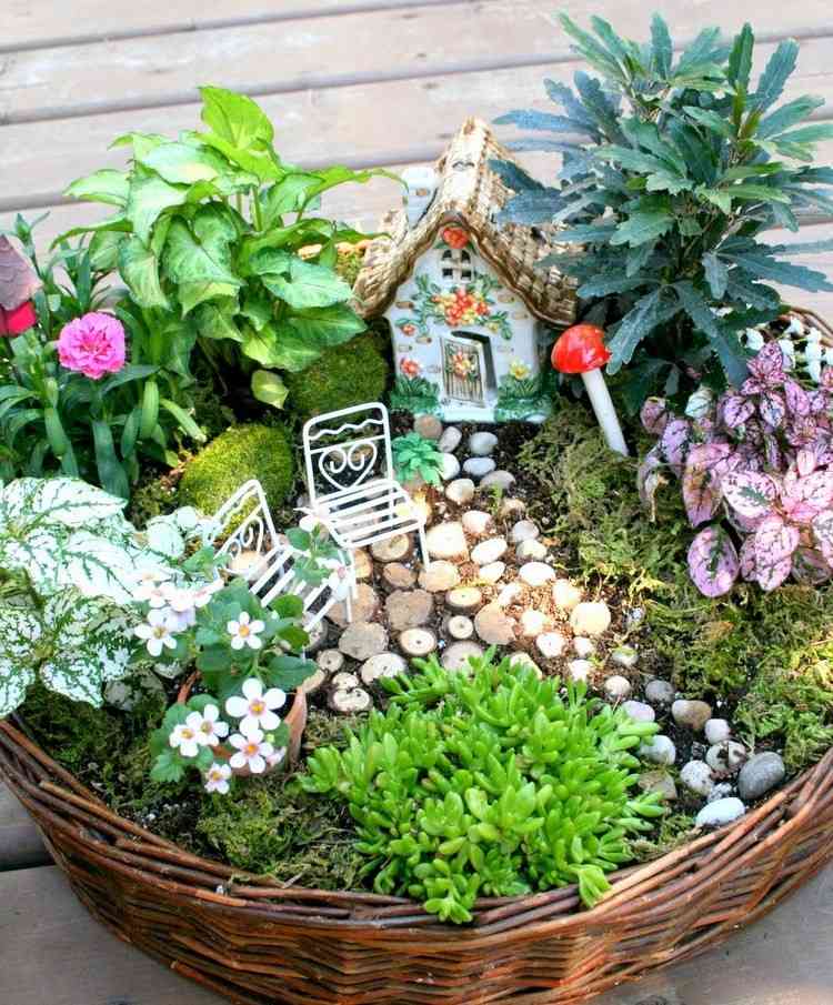 mini-trädgård-design-korg-fyll-växt-idéer