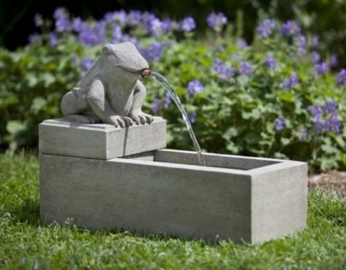 groda figur minimalism i designer trädgård fontän