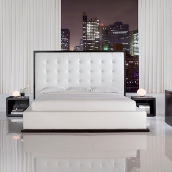 glansgolv minimalism idéer för vitt sovrum