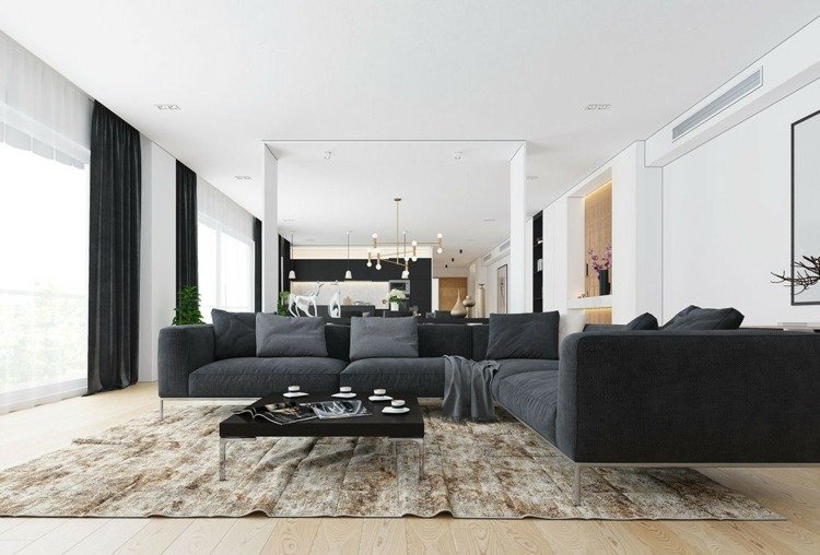 matta-soffa-svart-grå