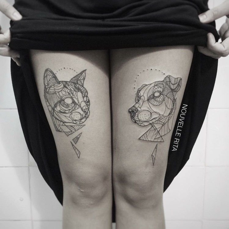 djur-tatueringar-geometriska-hund-katt-inspiration-lår