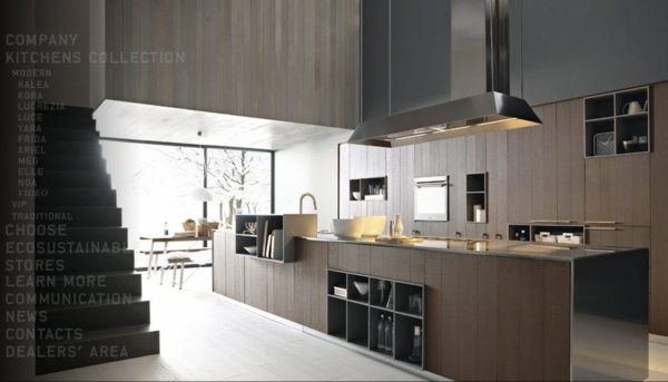 modern kök valnöt design