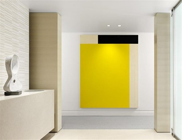 minimalistisk-konst-hall-stor-målning-solig-gul
