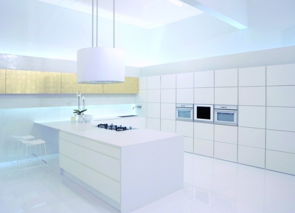 Kök minimalistisk modern inredning hängande lampor design