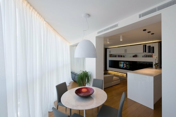 modern matbord lägenhet interiör