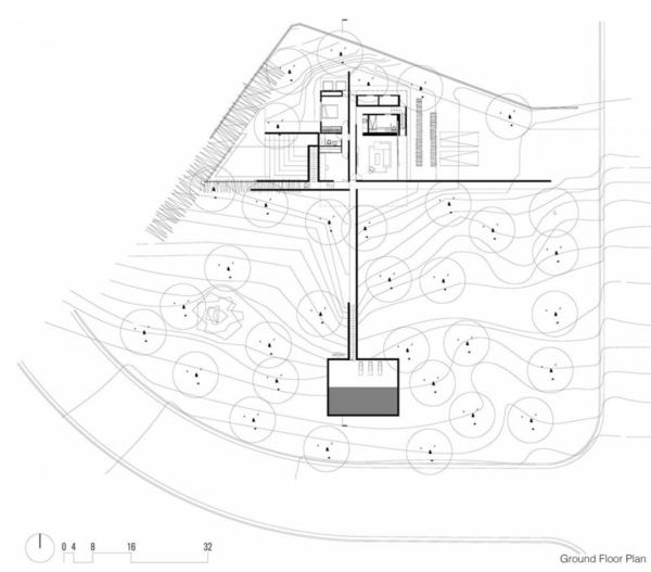 Betonghus modern arkitektur planritning plan