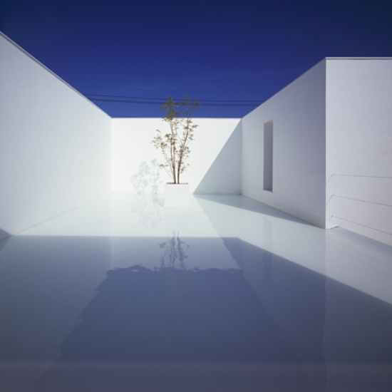 trendig minimalism hus betong japansk arkitektanläggning
