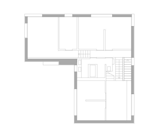 arkitekturplan minimalistiskt hus trä vid sjön zurichsee