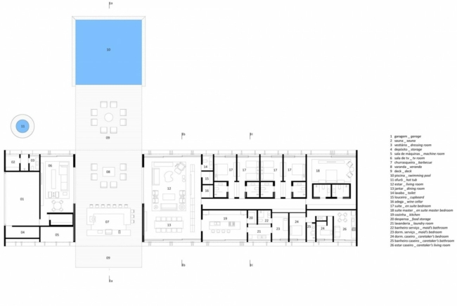 House Brasil modern arkitektur plan