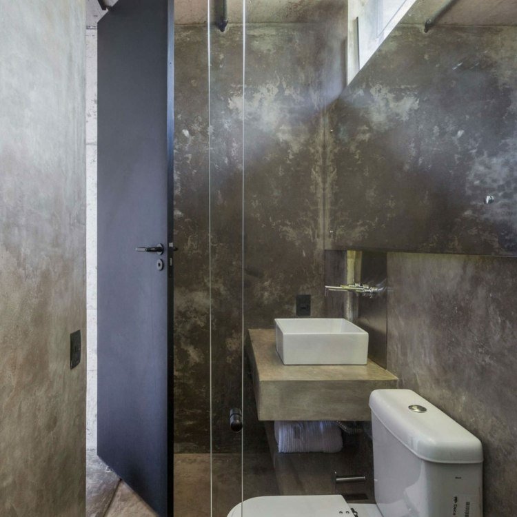 trä-betong-grå-badrum-tvätt-konsol-modern tvättställ