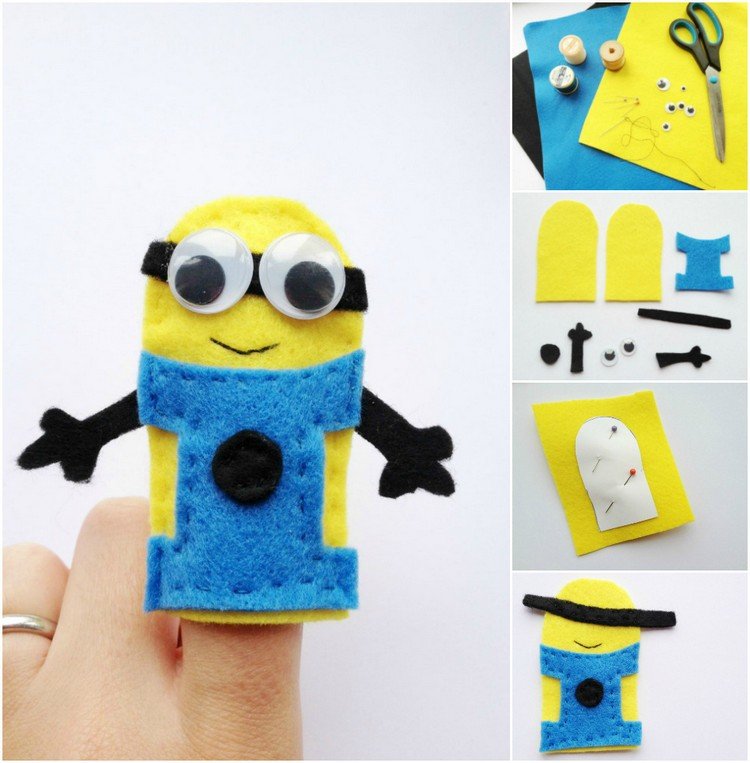 minion-finger marionett-pyssel-instruktioner