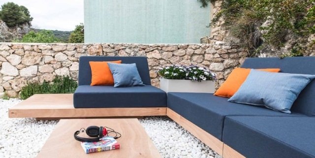 modulär soffa för utomhus-väderbeständig klädsel
